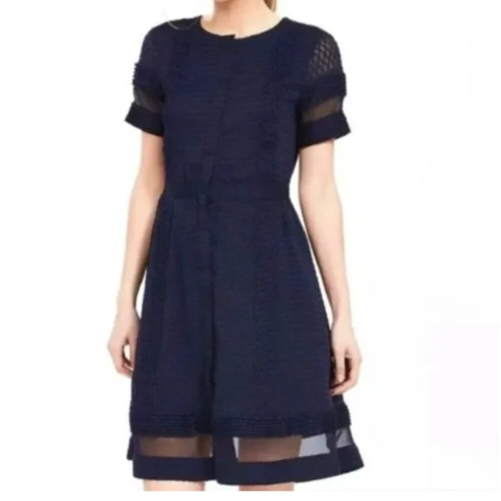 NWT Banana Republic Navy Button Down Dress, Size 16